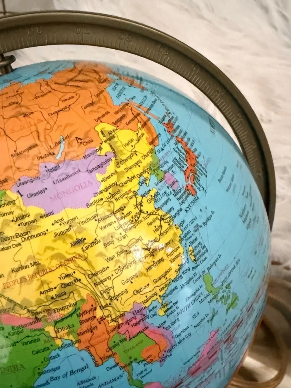 VTG Light-Up Globe World Map Lamp Vintage 80s 90s Home Decor‎ Works